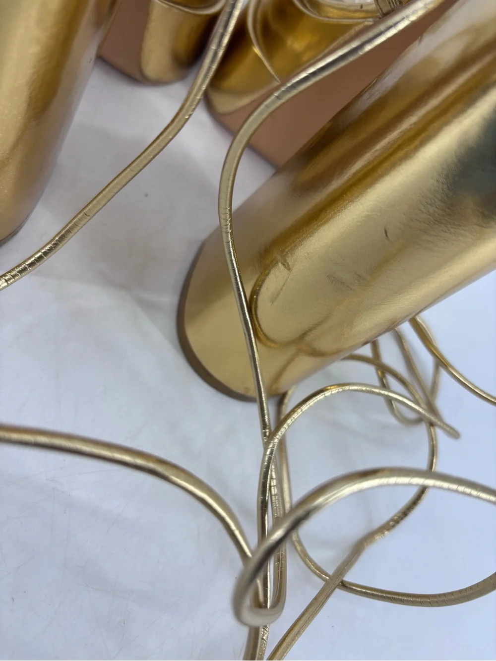 EGO x Stassie Mia Kylie Jenner Khloe Kardashian Metallic Retro 70s Platform Heel